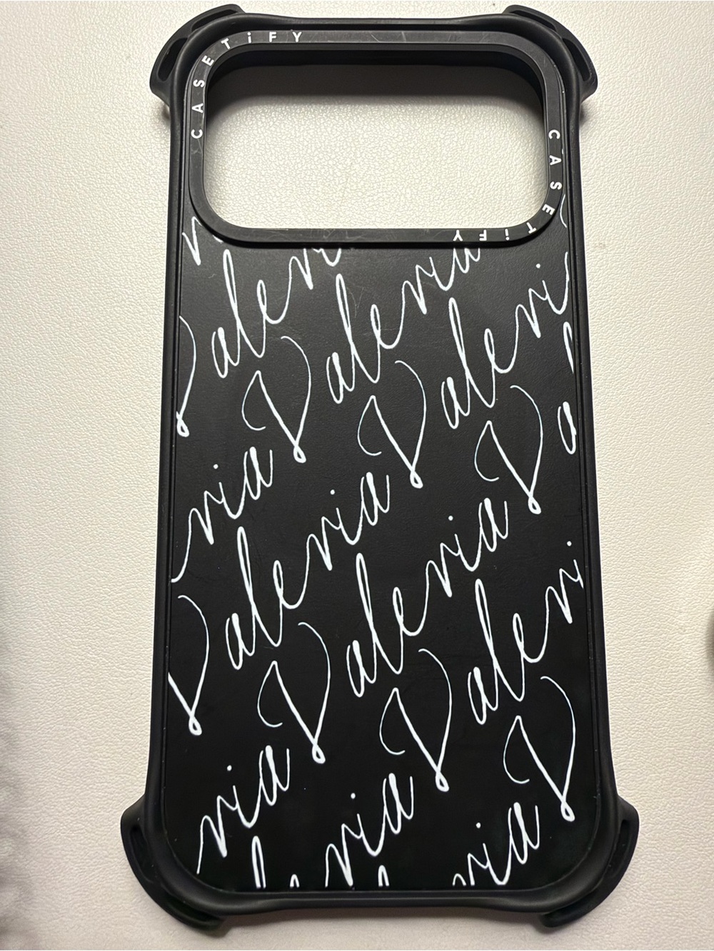 Casetify Black & White 'Valeria' Script Case
